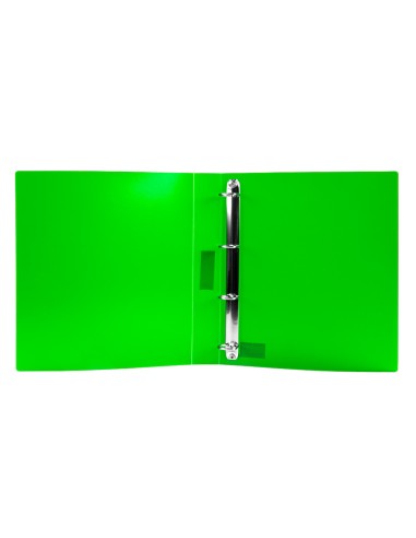 Carpeta liderpapel 4 anillas 25 mm mixtas 43433 polipropileno din a4 verde translucido