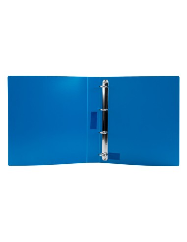 Carpeta liderpapel 4 anillas 25 mm mixtas 43432 polipropileno din a4 azul translucido