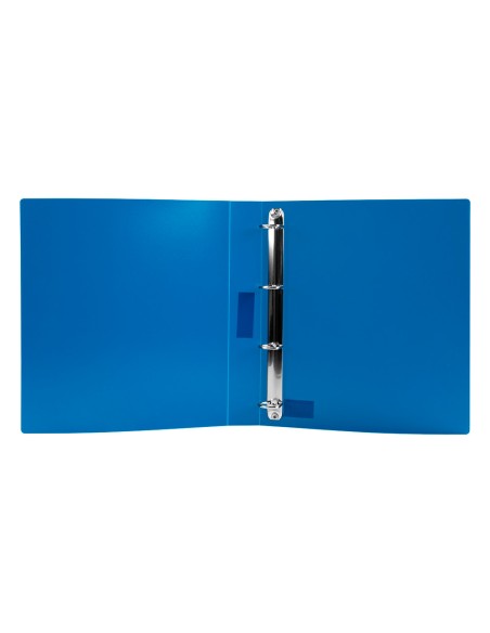 Carpeta liderpapel 4 anillas 25 mm mixtas 43432 polipropileno din a4 azul translucido