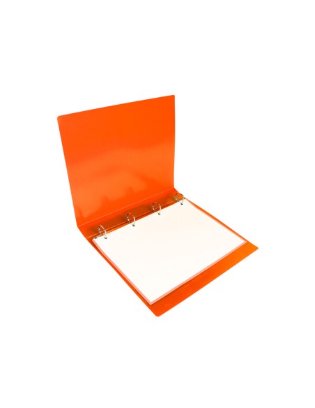 Carpeta liderpapel 4 anillas 25 mm mixtas 43431 polipropileno din a4 naranja serie frosty