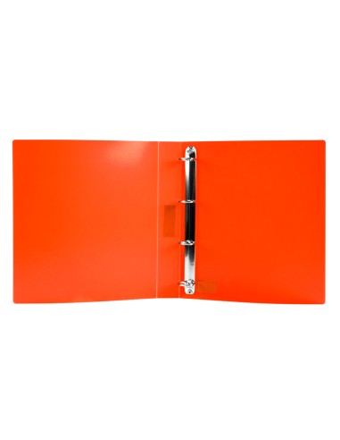Carpeta liderpapel 4 anillas 25 mm mixtas 43431 polipropileno din a4 naranja serie frosty