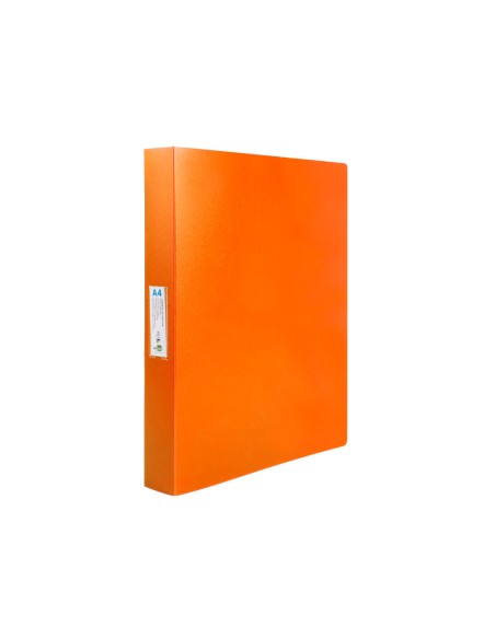 Carpeta liderpapel 4 anillas 25 mm mixtas 43431 polipropileno din a4 naranja serie frosty