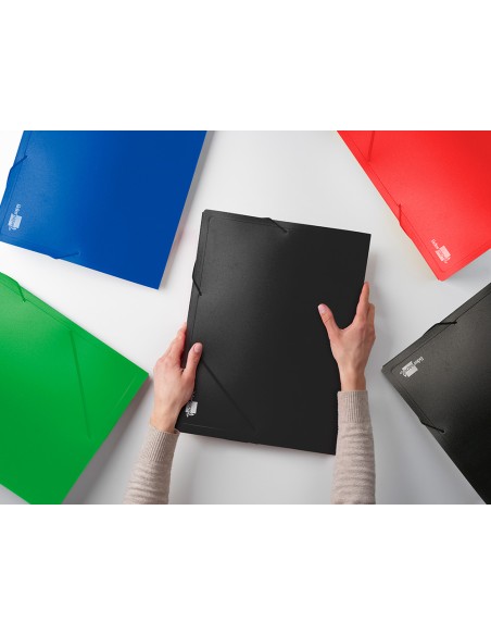 Carpeta liderpapel portadocumentos 36905 polipropileno din a4 negra lomo 50 mm