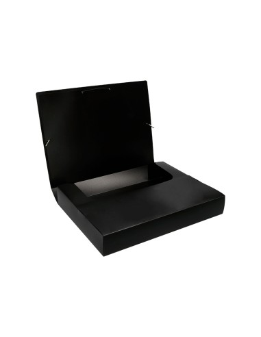 Carpeta liderpapel portadocumentos 36905 polipropileno din a4 negra lomo 50 mm