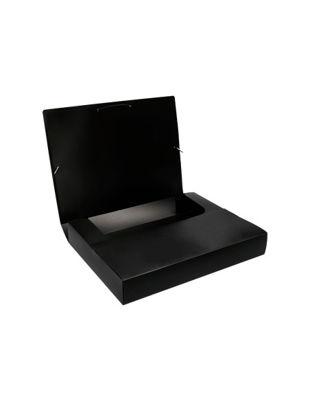 Carpeta liderpapel portadocumentos 36905 polipropileno din a4 negra lomo 50 mm