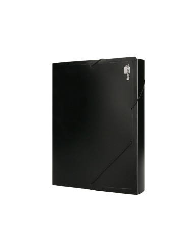 Carpeta liderpapel portadocumentos 36905 polipropileno din a4 negra lomo 50 mm