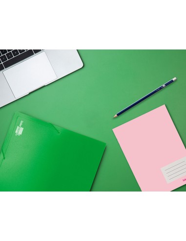 Carpeta liderpapel portadocumentos 36903 polipropileno dina4 verde lomo 50 mm