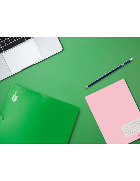 Carpeta liderpapel portadocumentos 36903 polipropileno dina4 verde lomo 50 mm