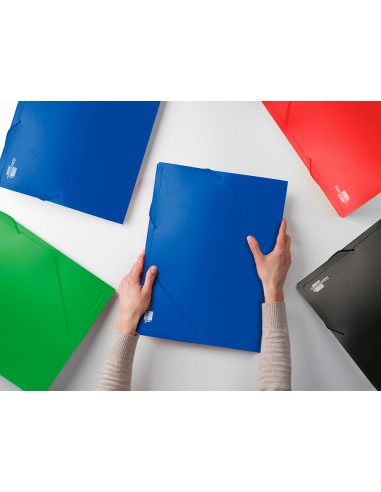 Carpeta liderpapel portadocumentos 36902 polipropileno din a4 azul lomo 50 mm