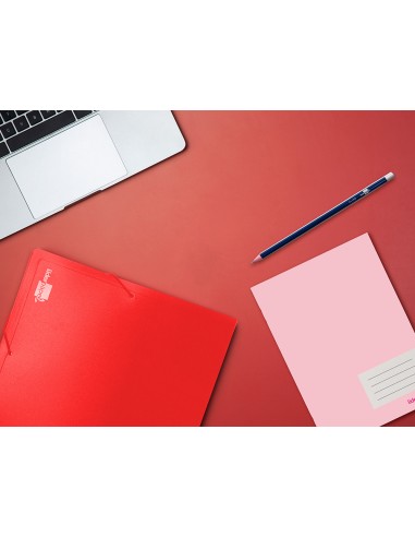 Carpeta liderpapel portadocumentos polipropileno din a4 roja lomo 50 mm