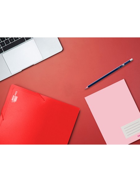 Carpeta liderpapel portadocumentos polipropileno din a4 roja lomo 50 mm
