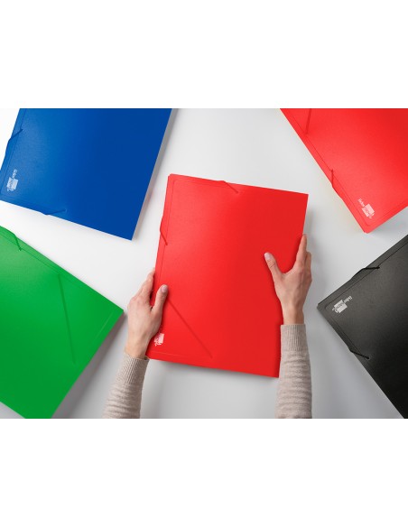 Carpeta liderpapel portadocumentos polipropileno din a4 roja lomo 50 mm