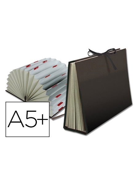 Carpeta fuelle liderpapel cuarto carton forrado negra