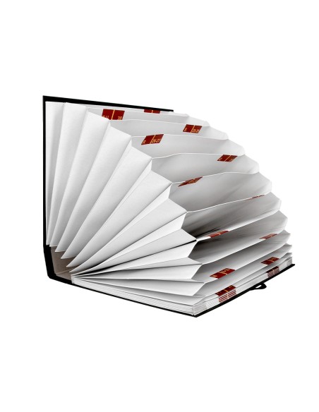 Carpeta fuelle liderpapel folio carton forrado negra