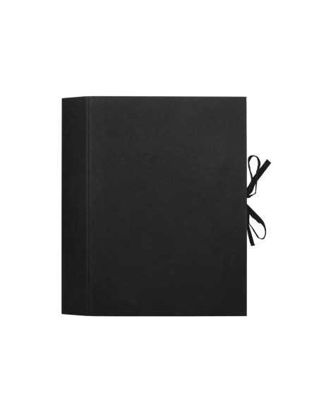 Carpeta fuelle liderpapel folio carton forrado negra