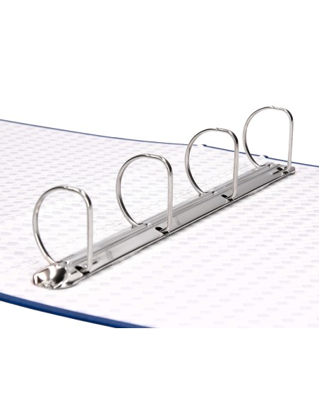 Carpeta de 4 anillas 40mm mixtas liderpapel folio carton forrado paper coat azul