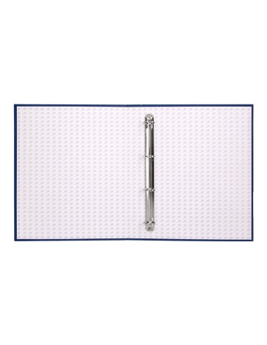 Carpeta de 4 anillas 40mm mixtas liderpapel folio carton forrado paper coat azul