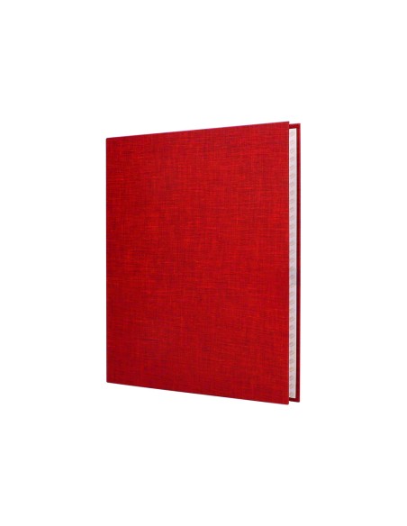 Carpeta de 4 anillas 40mm mixtas liderpapel folio carton forrado paper coat roja