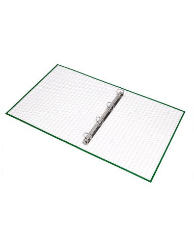 Carpeta de 4 anillas 40mm mixtas liderpapel folio carton forrado paper coat verde