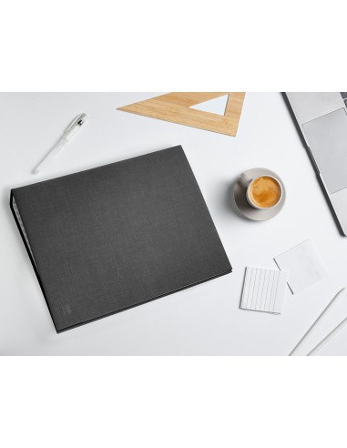 Carpeta de 4 anillas 40mm mixtas liderpapel folio carton forrado paper coat negra