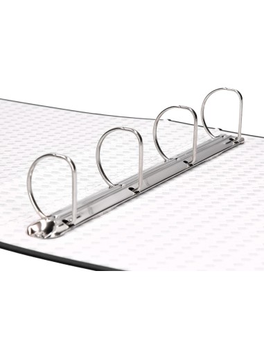 Carpeta de 4 anillas 40mm mixtas liderpapel folio carton forrado paper coat negra