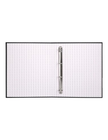 Carpeta de 4 anillas 40mm mixtas liderpapel folio carton forrado paper coat negra