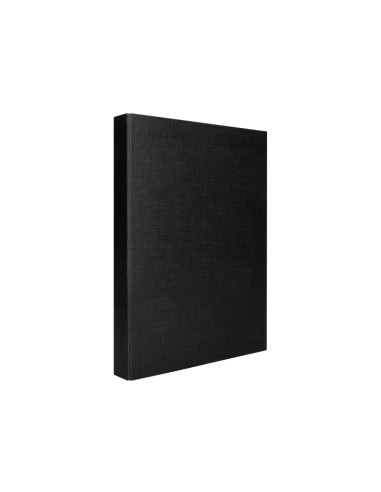 Carpeta de 4 anillas 40mm mixtas liderpapel folio carton forrado paper coat negra