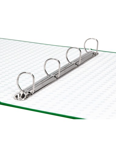 Carpeta de 4 anillas 25mm mixtas liderpapel folio cartonforrado paper coat verde