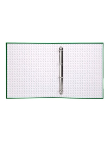 Carpeta de 4 anillas 25mm mixtas liderpapel folio cartonforrado paper coat verde