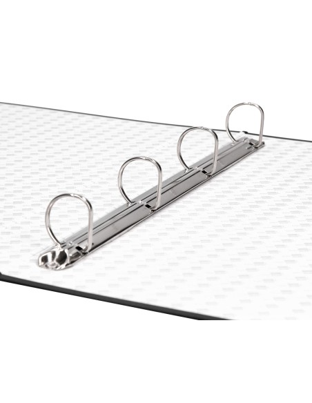 Carpeta de 4 anillas 25mm mixtas liderpapel folio carton forrado paper coat negra