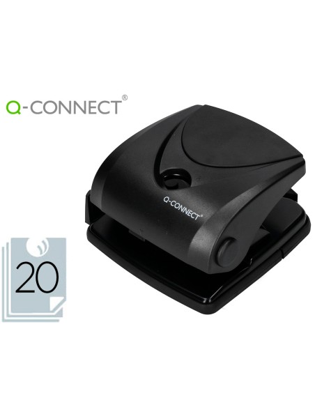 Taladrador q connect kf01234 negro abertura 2 mm capacidad 20 hojas Taladrador q connect kf01234 negro abertura 2 mm capacidad 20 hojas