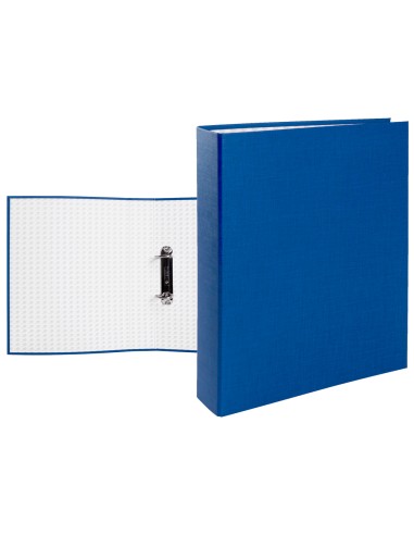 Carpeta de 2 anillas 40mm mixtas liderpapel folio carton forrado paper coat plastico azul