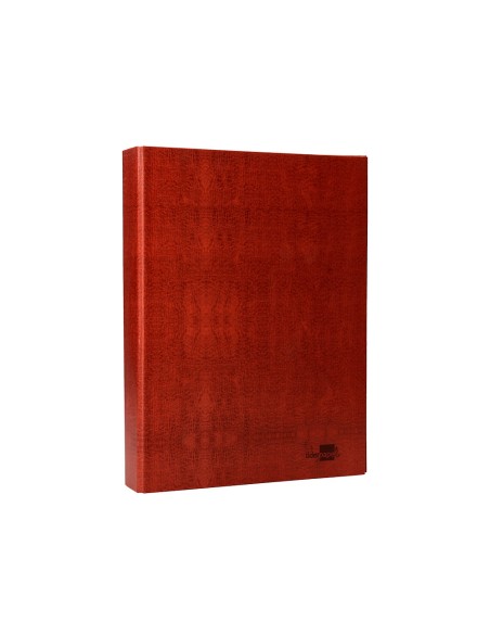 Carpeta de 4 anillas 40mm mixtas liderpapel folio carton cuero forrado compresor plastico
