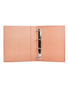 Carpeta de 4 anillas 40mm mixtas liderpapel folio carton cuero forrado compresor plastico