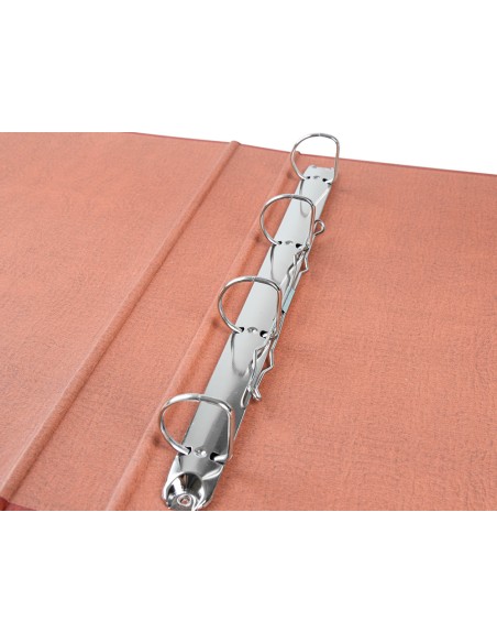 Carpeta de 4 anillas 25mm mixtas liderpapel folio carton cuero forrado compresor plastico