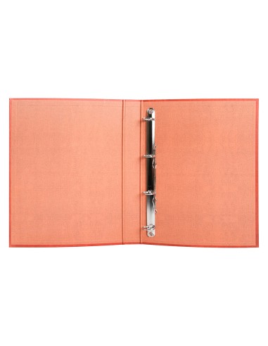 Carpeta de 4 anillas 25mm mixtas liderpapel folio carton cuero forrado compresor plastico