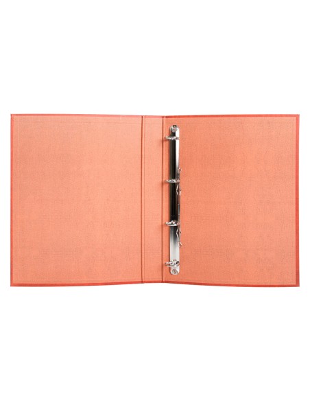 Carpeta de 4 anillas 25mm mixtas liderpapel folio carton cuero forrado compresor plastico