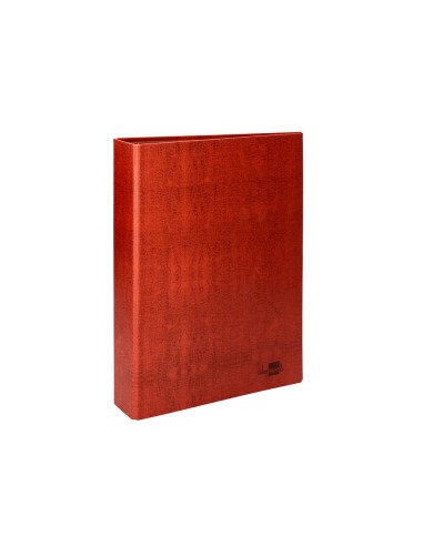 Carpeta de 4 anillas 25mm mixtas liderpapel folio carton cuero forrado compresor plastico