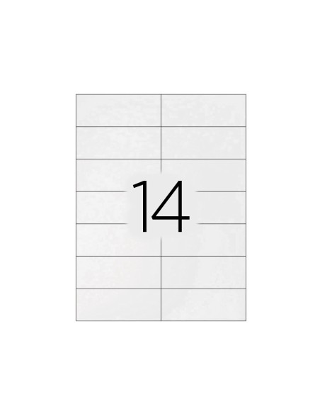 Etiqueta adhesiva q connect kf01585 tamano 991x381 mm fotocopiadora laser ink jet caja con 100 hojas din a4