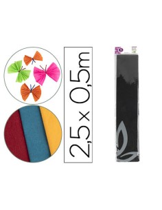 Papel crespon liderpapel 50 cm x 25m 34g m2 negro