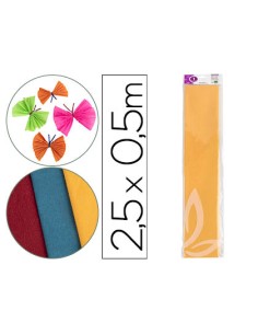 Papel crespon liderpapel 50 cm x 25m 34g m2 amarillo oro