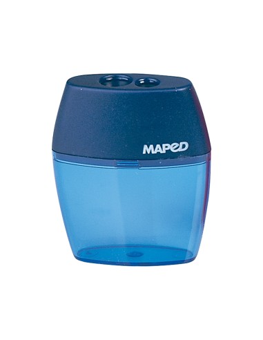 Sacapuntas maped plastico 1 uso con deposito expositor de 25 unidades