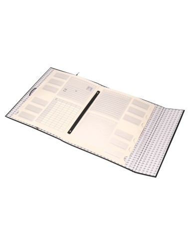 Carpeta clasificadora liderpapel 12 departamentos folio prolongado carton forrado negra