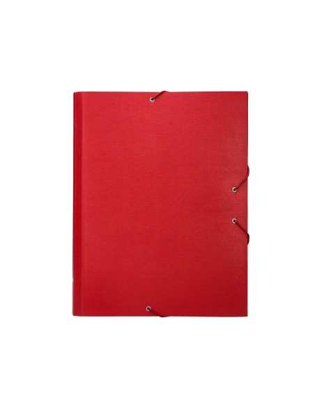 Carpeta clasificadora liderpapel 12 departamentos folio prolongado carton forrado roja