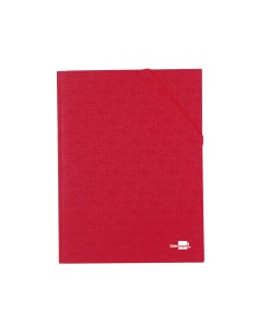Carpeta clasificadora liderpapel 12 departamentos folio prolongado carton forrado roja
