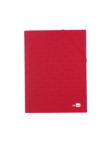 Carpeta clasificadora liderpapel 12 departamentos folio prolongado carton forrado roja