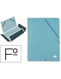 Carpeta liderpapel gomas folio 3 solapas carton prespan verde