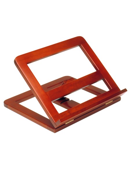 Atril sujetalibros q connect madera color cognac 330x270x65 mm