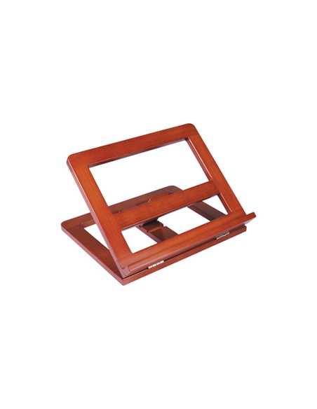 Atril sujetalibros q connect madera color cognac 330x270x65 mm