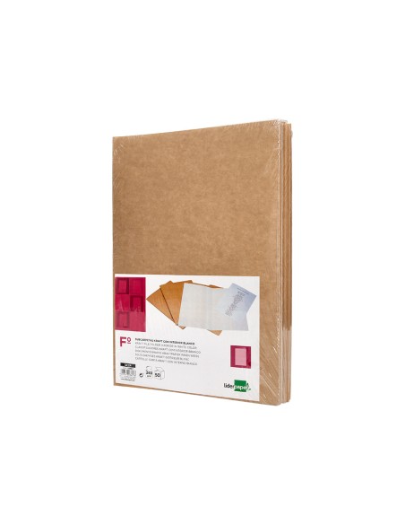 Subcarpeta liderpapel folio kraft interior blanco 240g m2